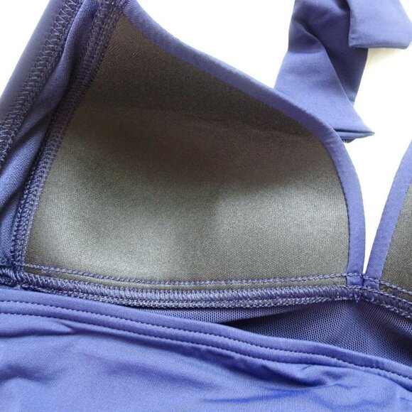 NWT Tommy Bahama Pearl Halter Tankini Swim Top Shirred Mare Navy Stretch - Picture 7 of 12